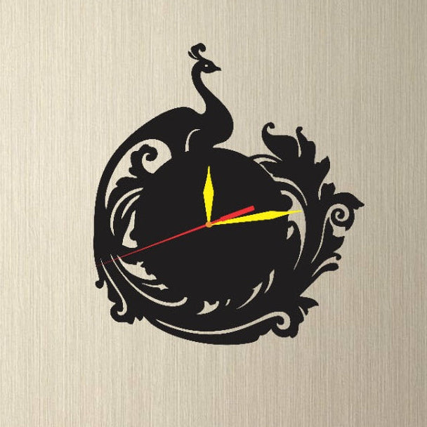 Personalized Peacock Fashion Wall Clock, Acrylic Modern Style, Non-Ticking