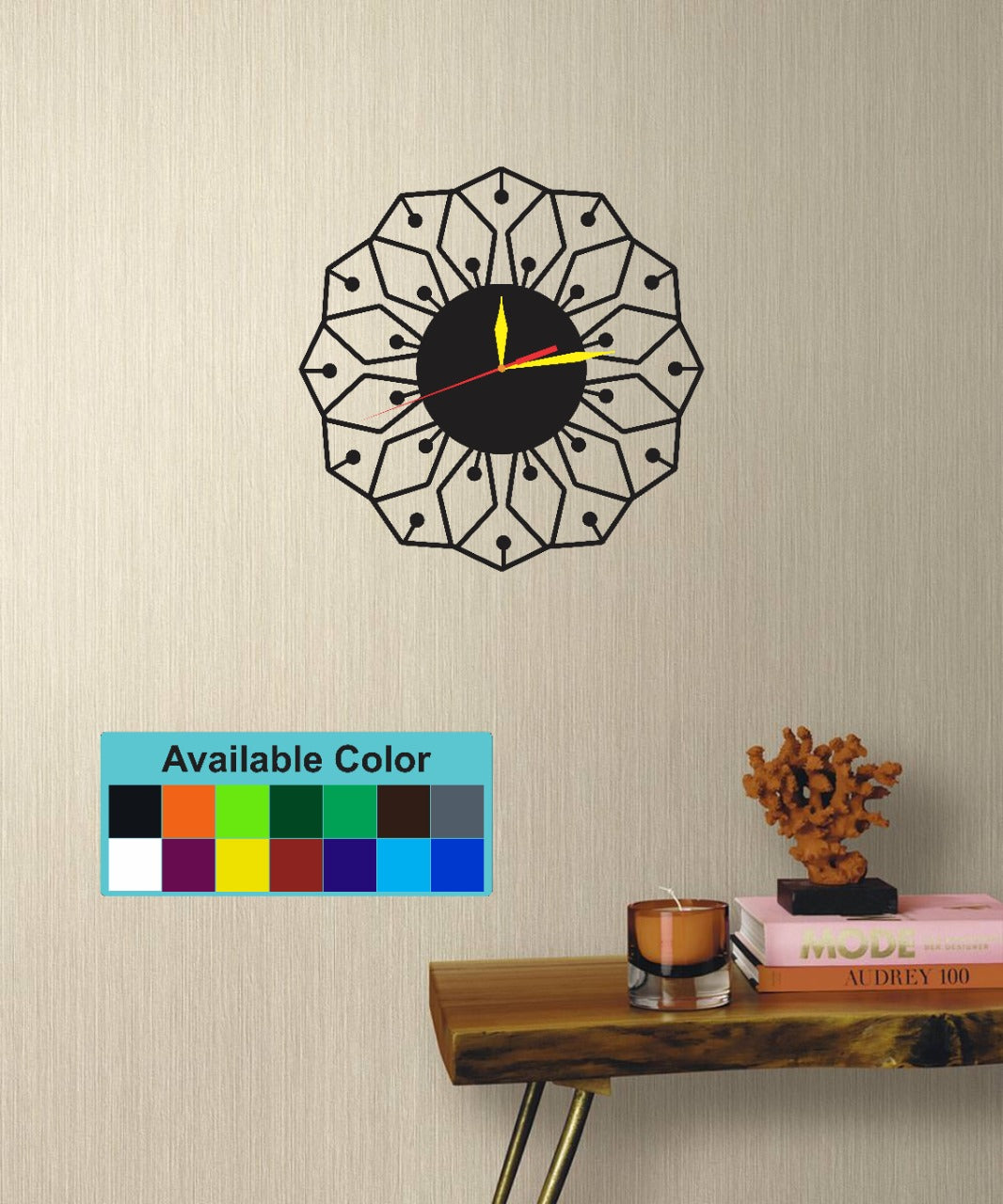 Decorative Round Quartz Movement Acrylic Wall Clock