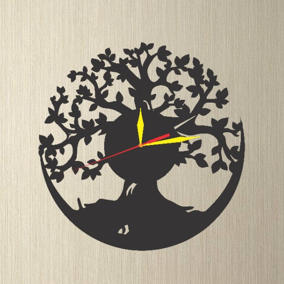 Tree and Birds Wall Clock For Home Decor, Office, Indoor Use Only