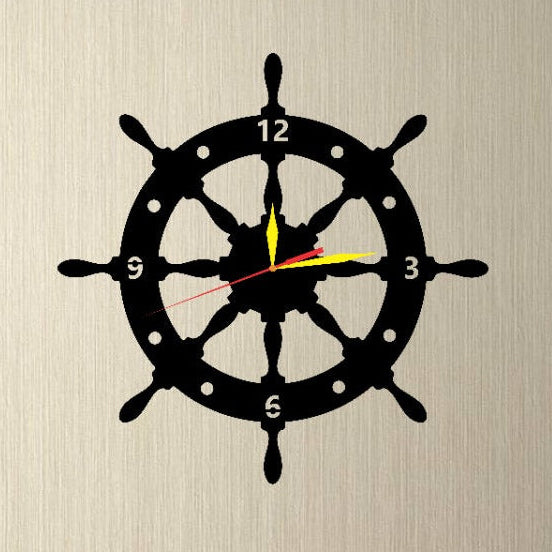 DYO Nautical Ship Wheel Round Acrylic Wall Clock