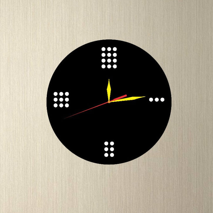 DYO Silent Wall Clock, Acrylic 14 Colours, Non-Ticking, Accurate Sweep Movements