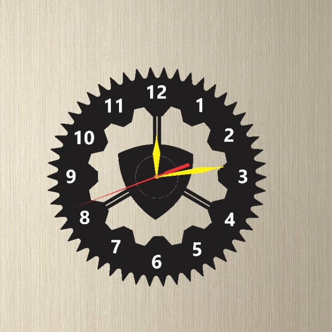 Custom Design DYO Elegant 14 Colors Saw Blade Round Shape Acrylic Wall Clock