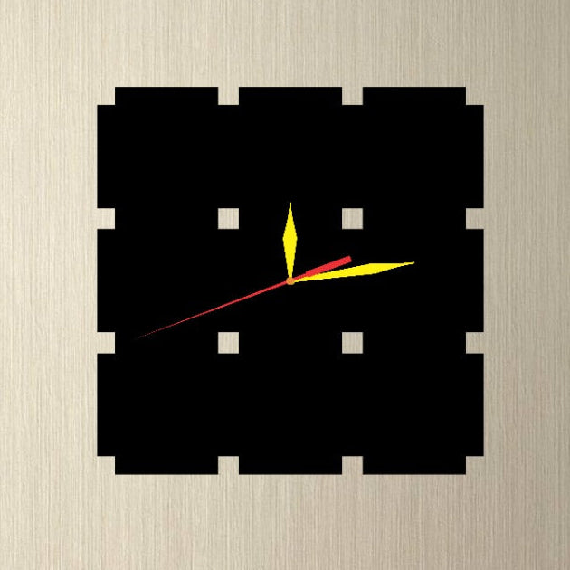 Simple Stylish 14 Different Colours, Square Non-Ticking, Eco-Friendly Silent Wall Clock