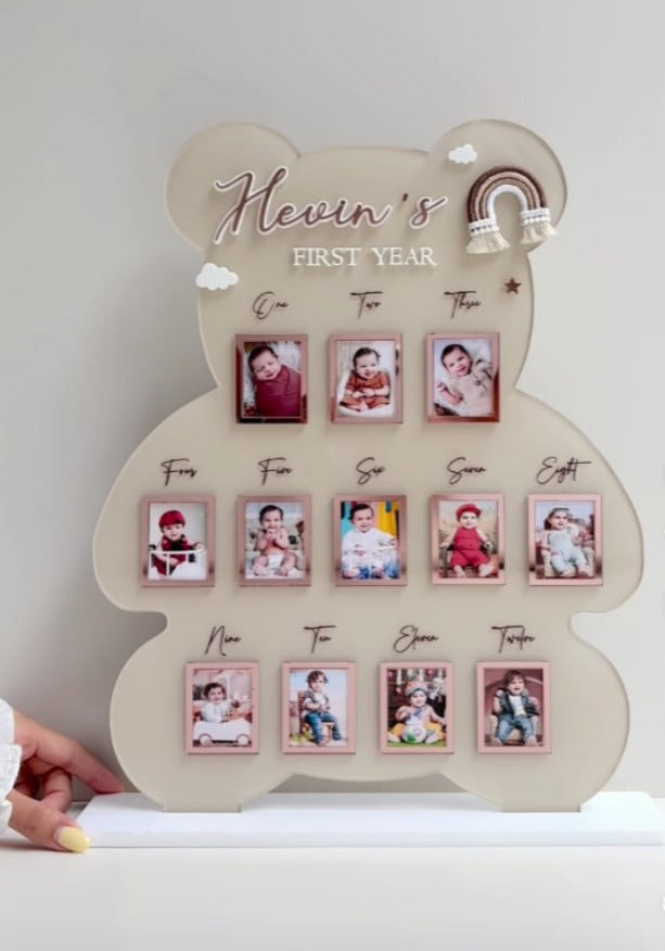 Acrylic 12 Month Baby Sign - 12x12 Inches | DYO