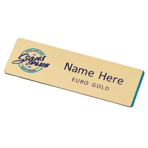 Custom Metal Acrylic Name Badge – Gold