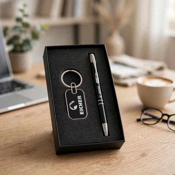 Customized Metal Pen & Metal Keychain Gift Box