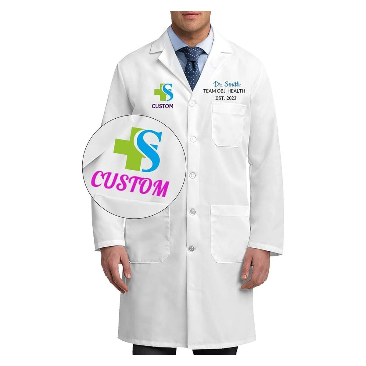 Customized Doctor Coat for Men – Personalized Name & Professional Coat