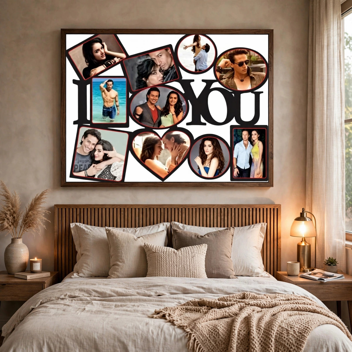 Personalized I Love You Acrylic Picture Wall Frame – Custom Name & Photo | Pakistan