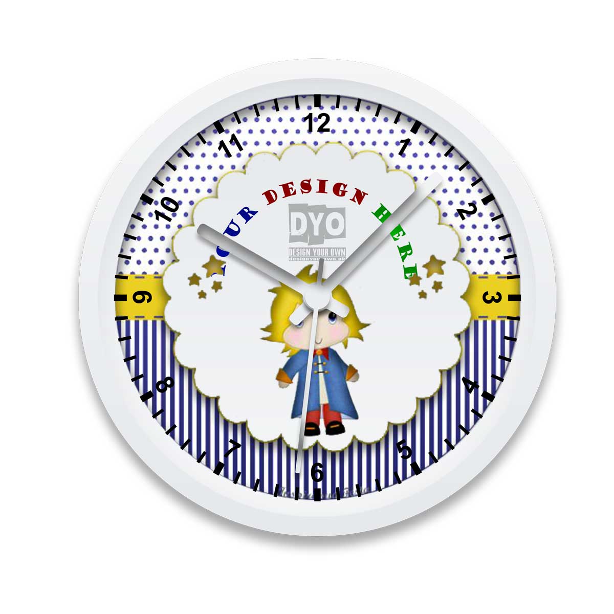 Dreamy design your own gift for boys wall clock