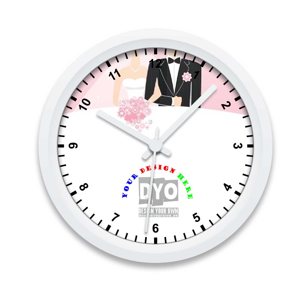 Intimate custom Wedding/Engagement gift wall clock
