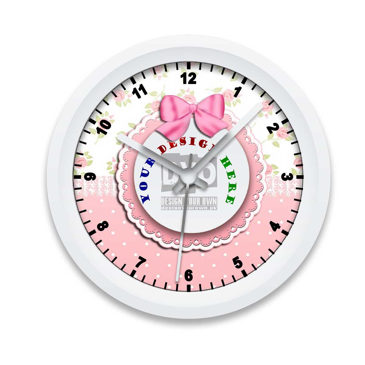 Custom Printed Girls' Wall Clock