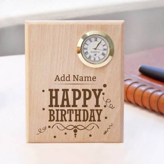 Design Your Own Custom Wooden Table Clock Frame (5x7)