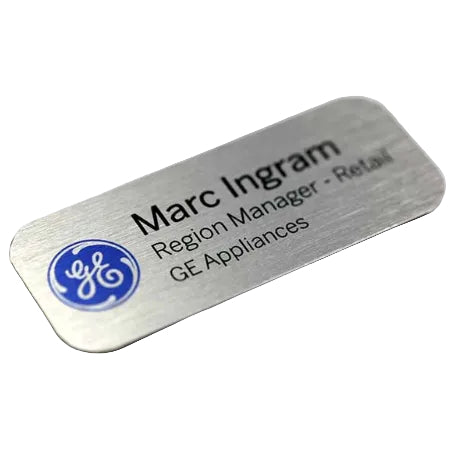Custom Metal Acrylic Name Badge - Silver
