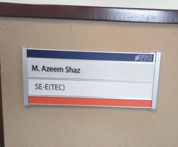 Design Your Own Custom Office Cabin Name & Designation Plate