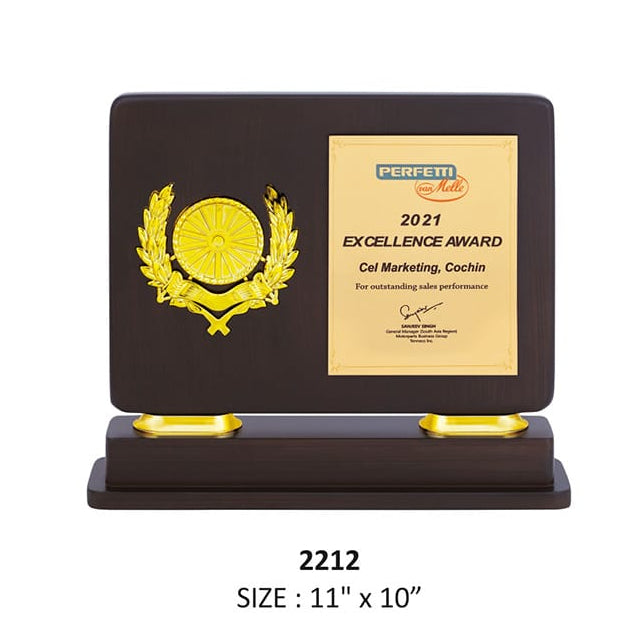 Customiseable 2212 Solid Wooden Trophy Shield