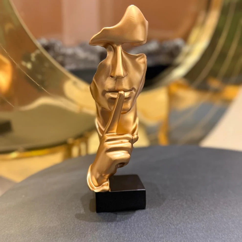 Silence Thinker Face Ceramic - Elegant Office & Home Decor