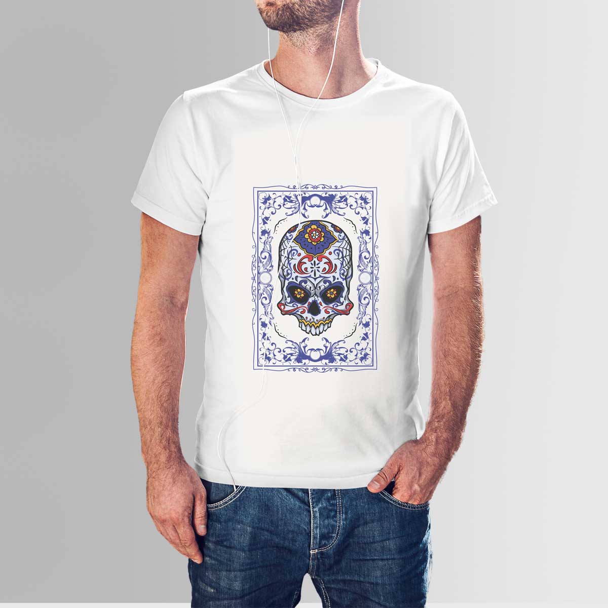 Floral Skull T-Shirt