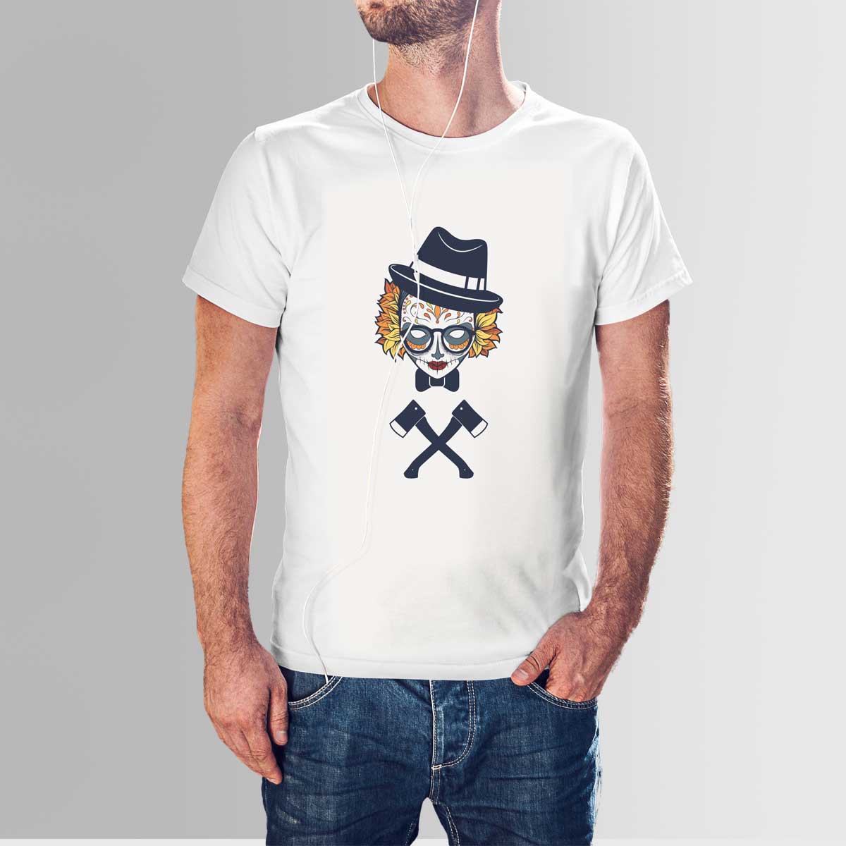 Axe and Skull T Shirt