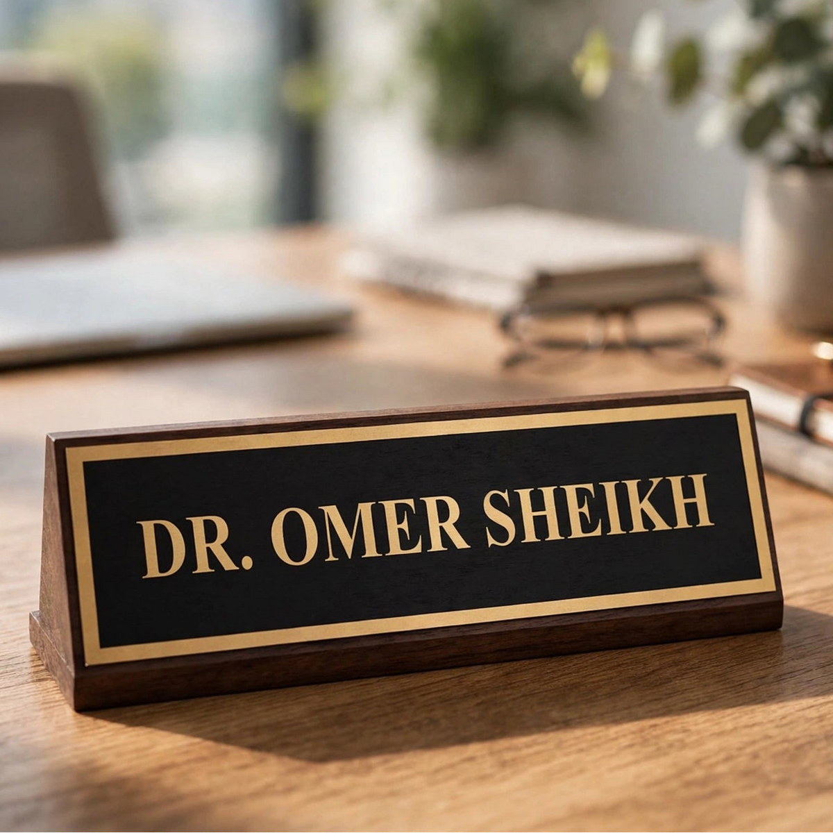 Personalized Table Name Plate – Custom Name & Designation – Style IV | Pakistan