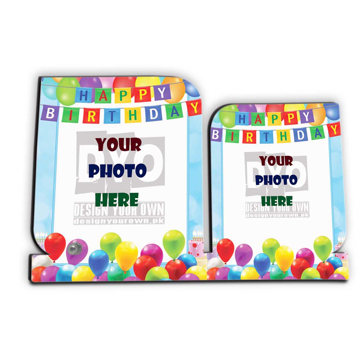 Happy Birthday Custom Wooden Sheet Photo Frame (HBD-01)