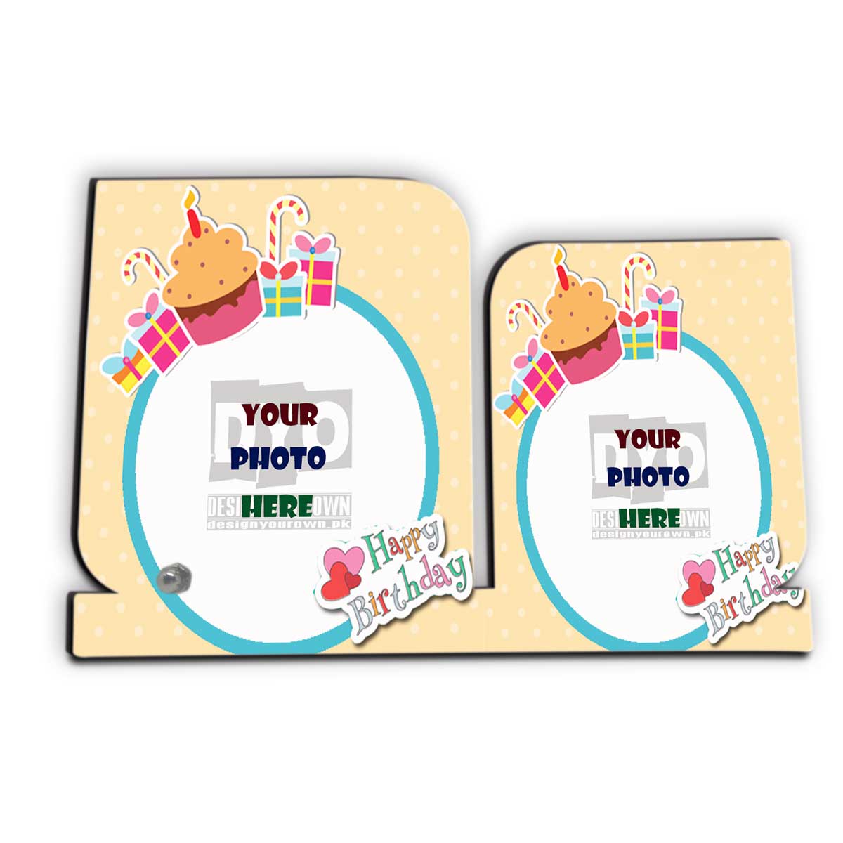 Happy Birthday Custom Wooden Sheet Photo Frame (HBD-02)