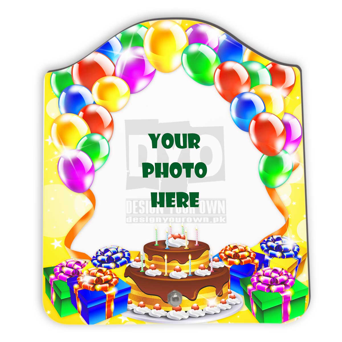 Happy Birthday Gift Custom Wooden Sheet Photo Frame (FR-02-HBD-05)