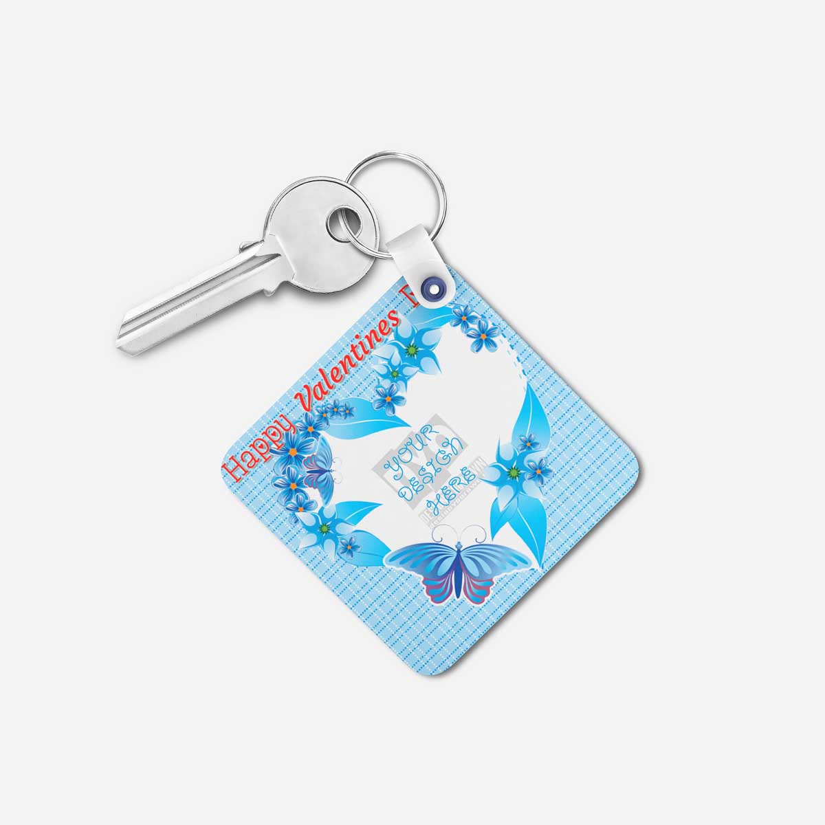 Valentines Day Gift Personalized Wooden Key Chain (KC-MDF-VAL-03)