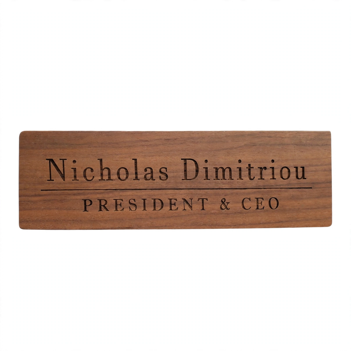 Custom Wooden Engraved Table Name Plate β Personalized Desk Name Plate for Office | Custom Name & Designation Plate