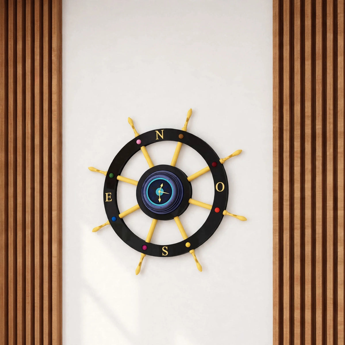 Mediterranean Ship Steering Wheel Wall Decor – Rustic Living Room Home Decoration | Pakistan
