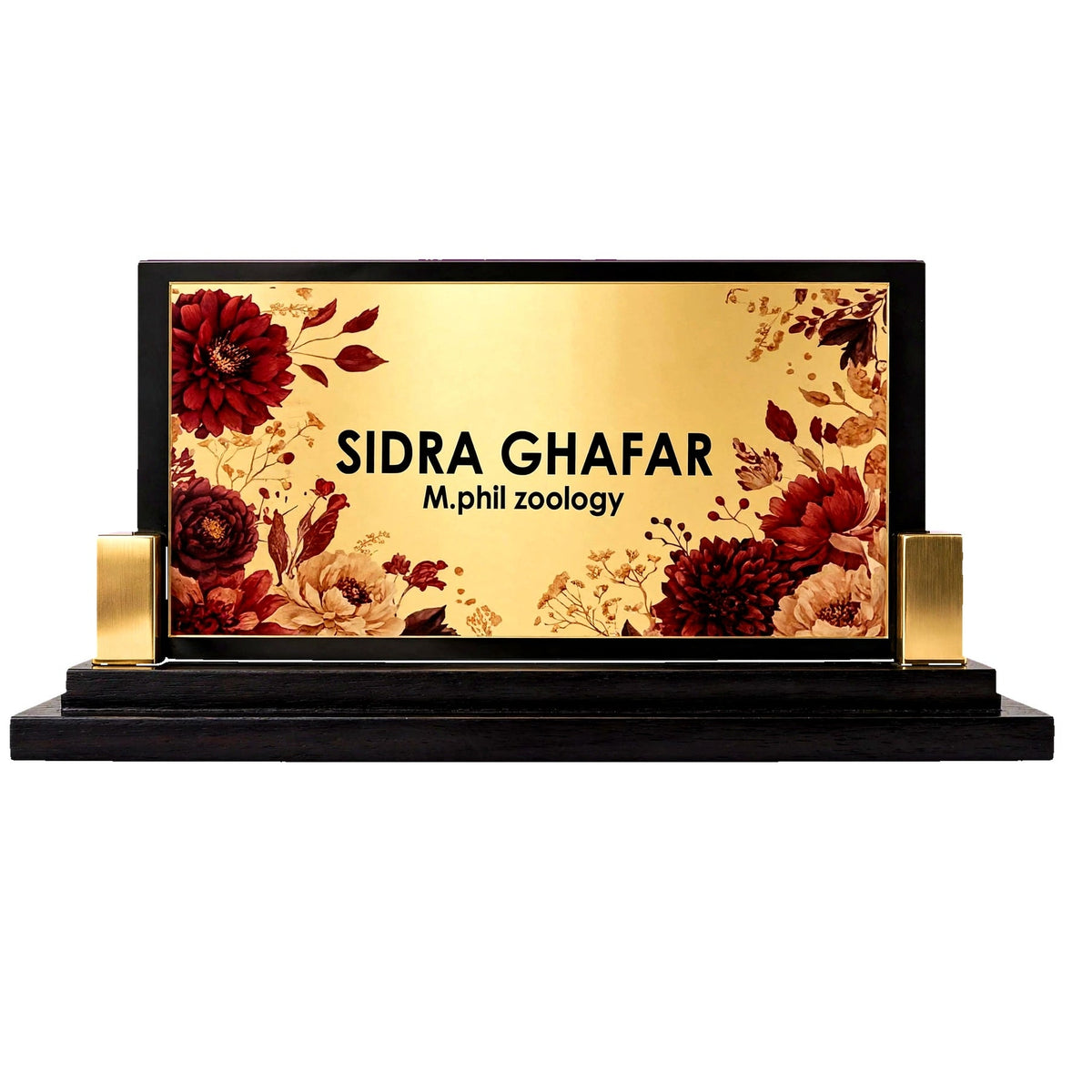 Personalized Solid Wooden Table Name Plate – Custom Name Sign | Office Gift Pakistan
