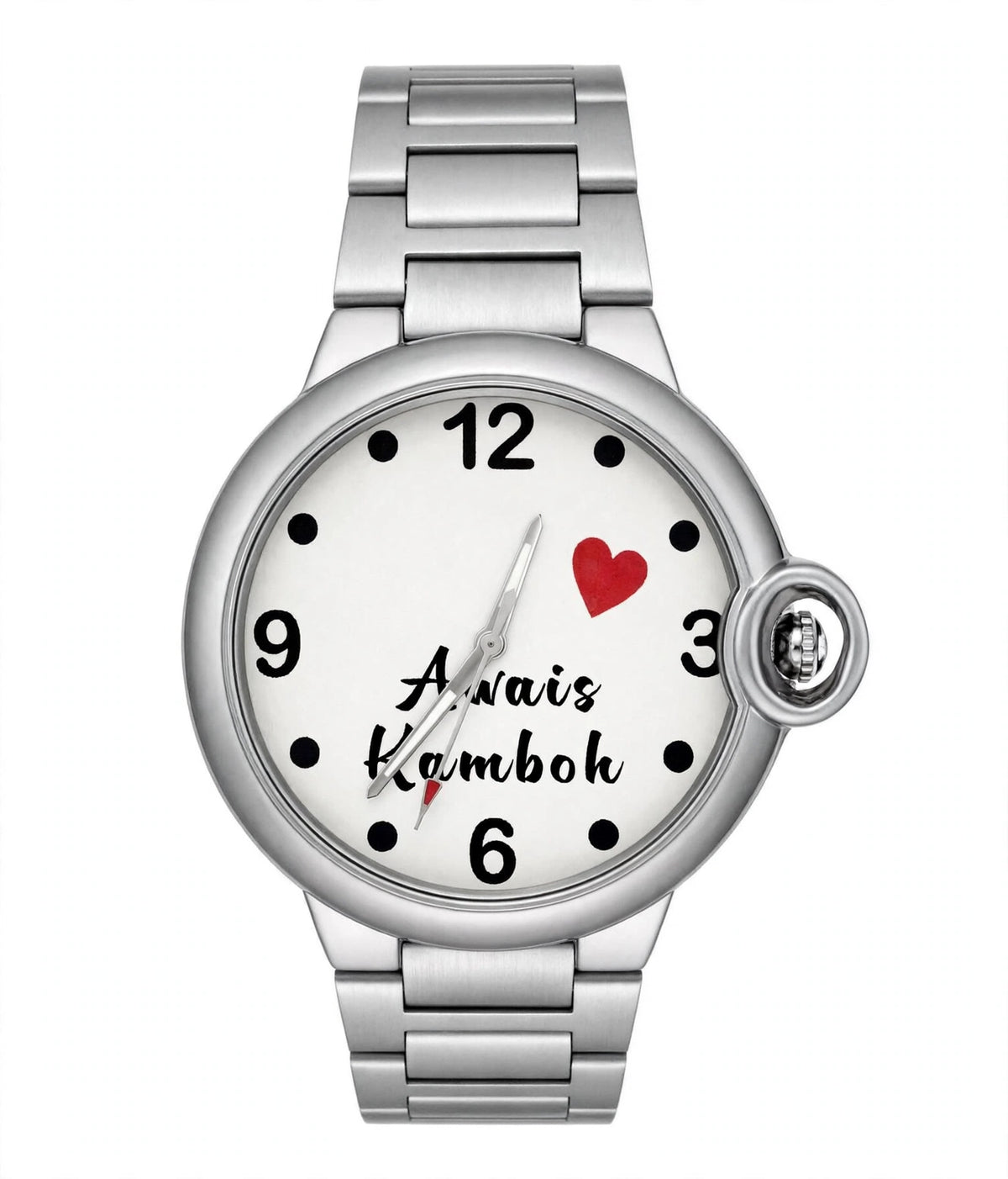 Personalized Photo & Name Watch with Display Stand – Custom | Gift Pakistan
