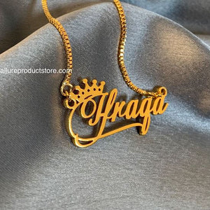 Personalized Crown Name Necklace