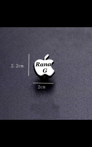 Name Engraved Apple Cufflink: (Mac Apple Men Cufflinks)