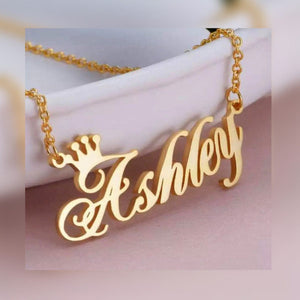 Custom Crown Name Necklace Personalized With Your Name