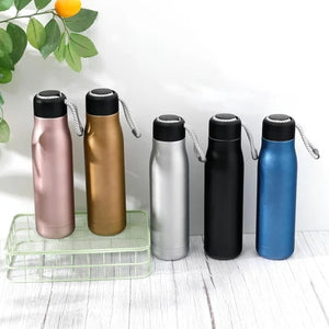 Customizeable Yodo Stainless Steel Water Bottle Vacuum Insulated Thermos Flask Reusable Sports Bottle, 18 oz - Silver
