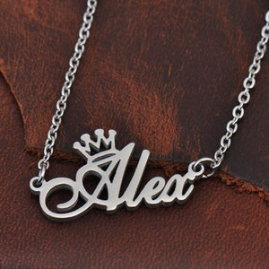 Custom Crown Name Necklace Personalized With Your Name