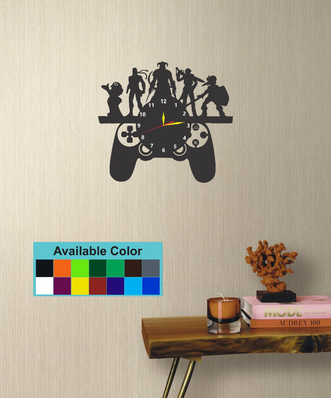 Gaming Handle Model Wall Clock, Specially Designed For Kids Room