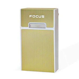 Customized Metal Engraved Cigarette Case - Silver & White