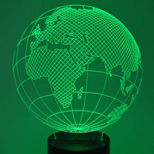3d Acrylic World Globe Optical Illusion Lighting