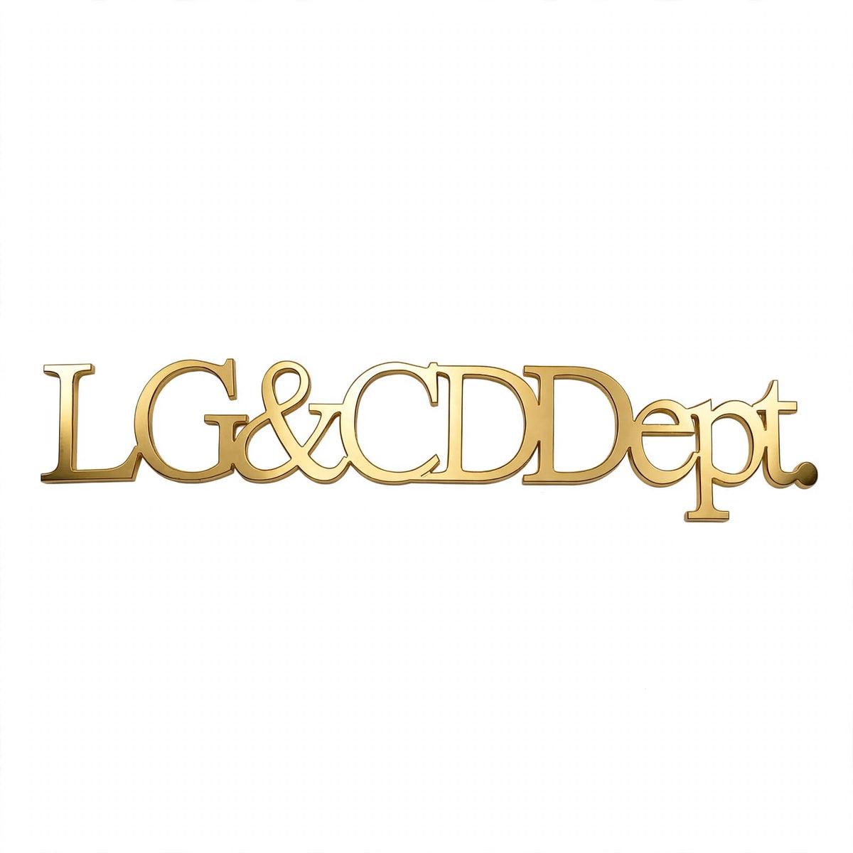 Custom Text Solid Metal 3D Cutting – Gold or Silver