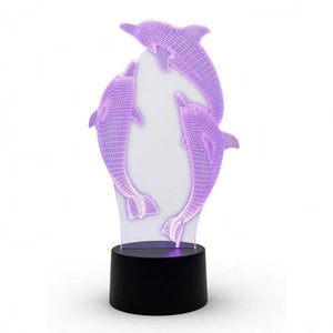 3D Dolphin Lamp | Creates a Stunning Light Show In Any Room | Colour Changing Patterns Using The Remote Control.