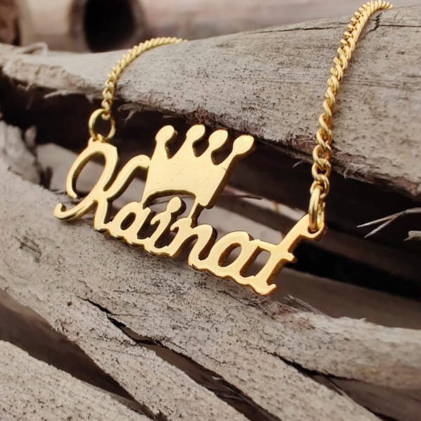 Custom Crown Name Necklace Personalized With Your Name