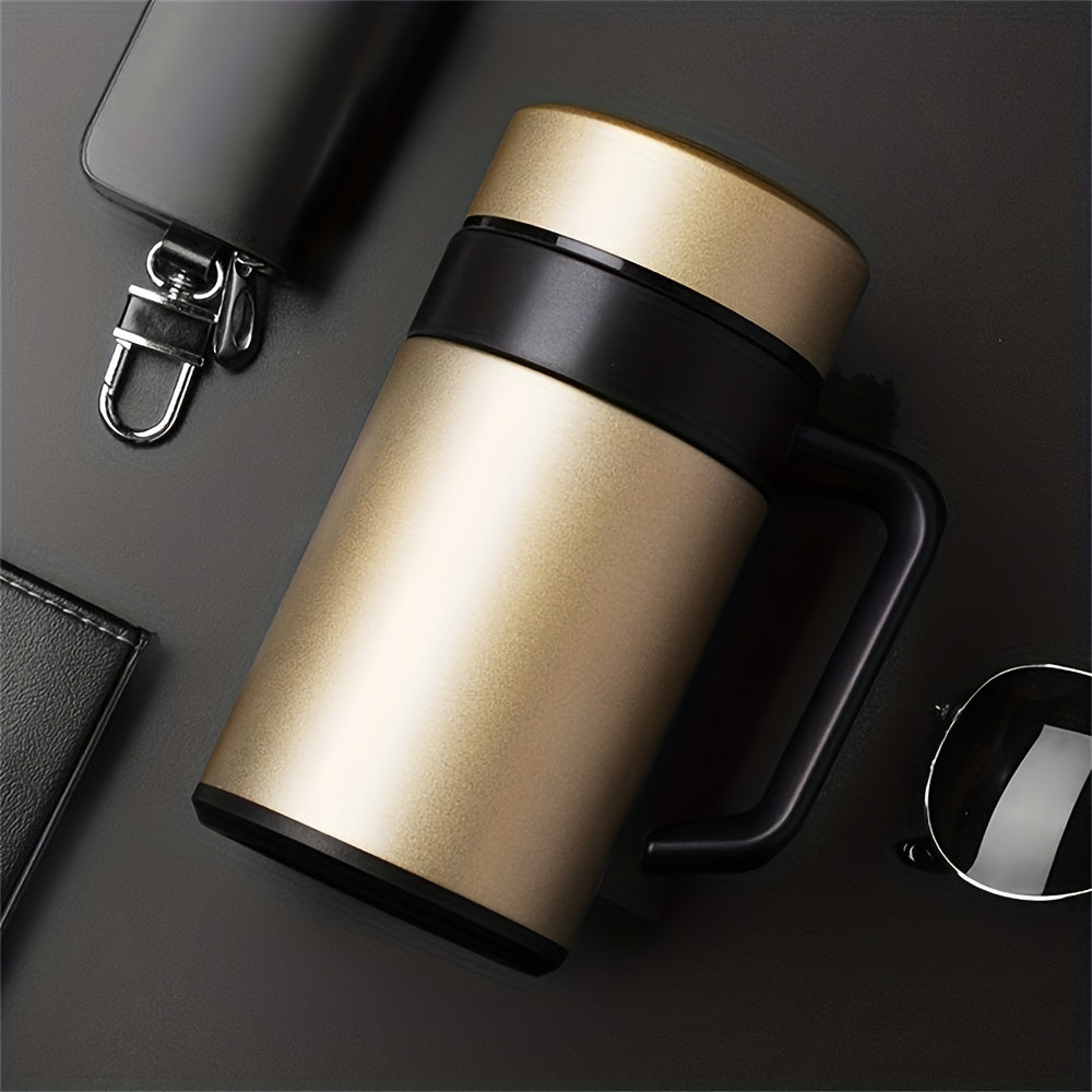 Customiseable Name Text Vacuum-Cup Portable Water-Glass Coffee-Mug Stainless Steel – Gold