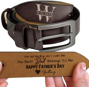 Custom Leather Belt for Dad, Custom Leather Belt for Men, Custom Name Belt, Custom Name Belts For Husband