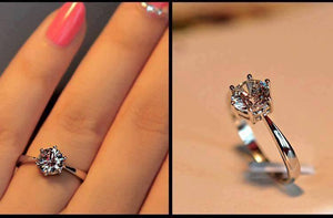 Solitaire Crystal Ring