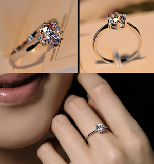 Solitaire Crystal Ring