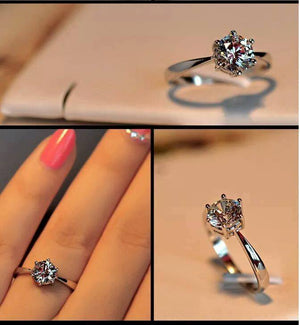 Solitaire Crystal Ring