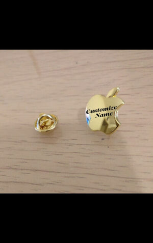 Name Engraved Apple Cufflink: (Mac Apple Men Cufflinks)