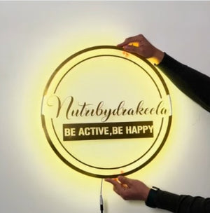 Acrylic LED Neon Wall Sign - 12x12 Inches