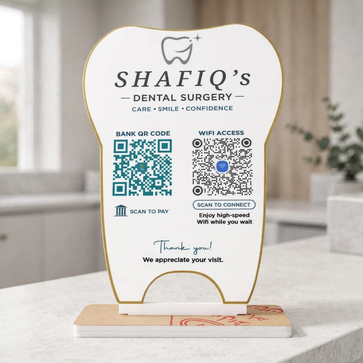 Acrylic Table Sign - 6x8 Inches | DYO